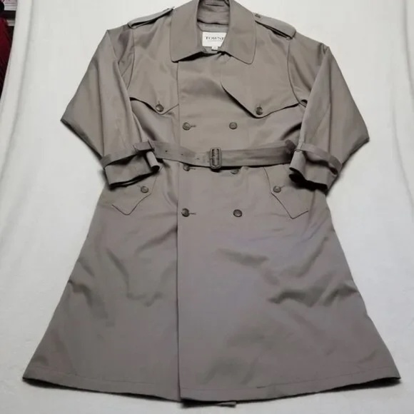 London Fog Towne Trench Coat Belt 42R EUC Made in Sri Lanka - Picture 1 of 12